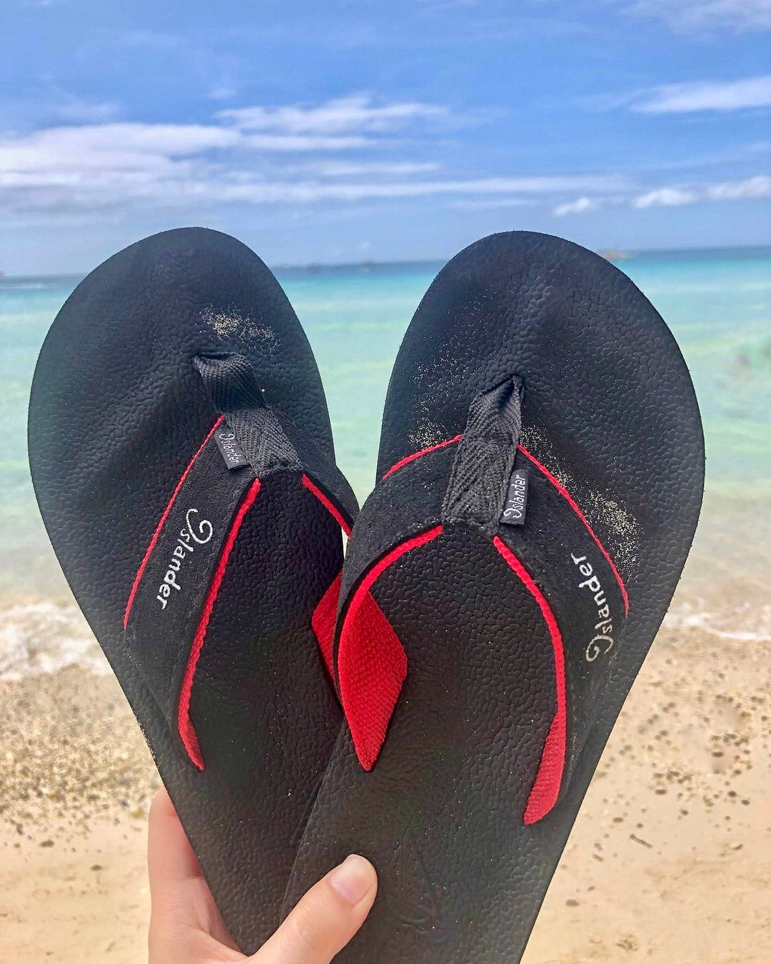 Islander 10 Series Sandals (Flip Flops) - Black / Red