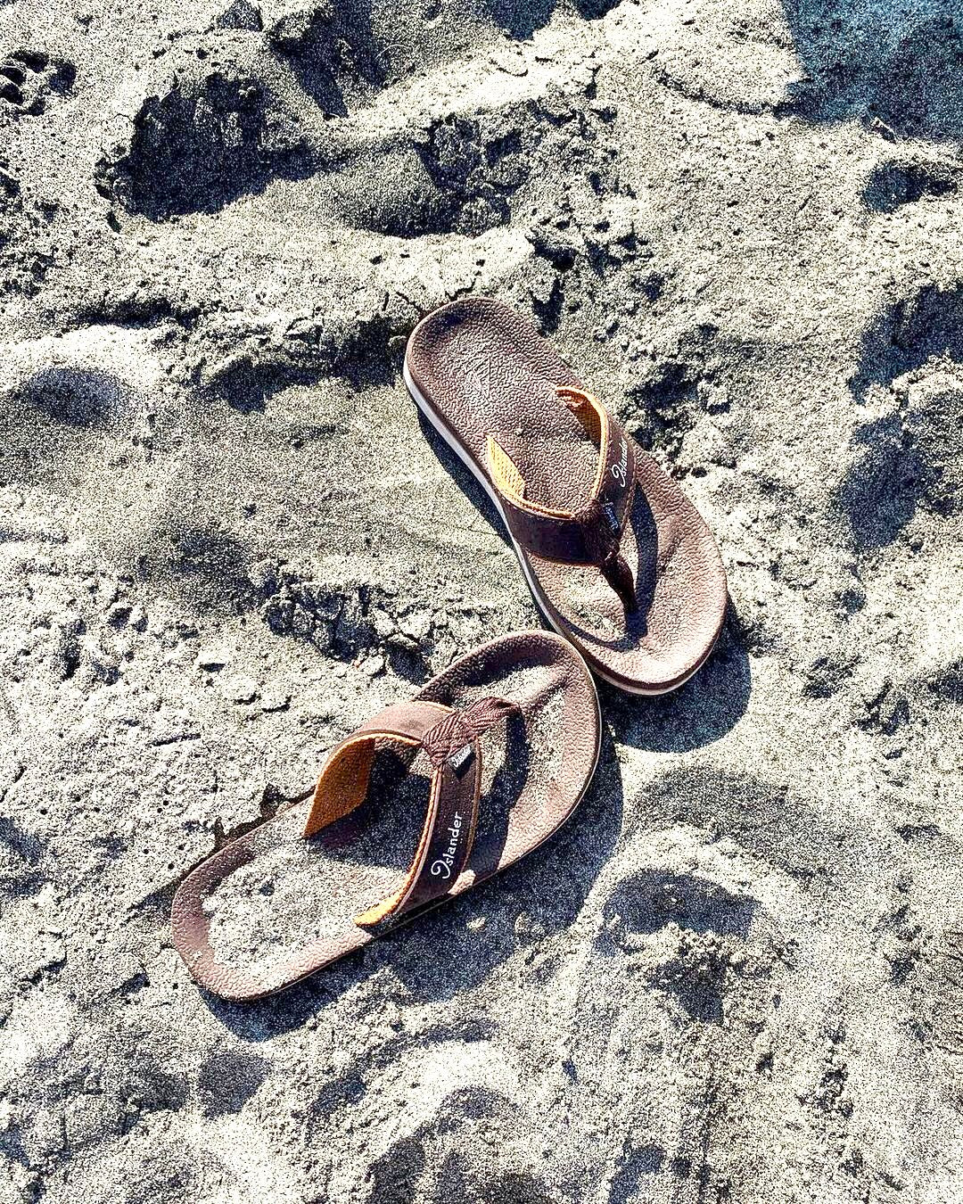 2100 Series Sandals (Flip Flops) - Brown / Cream