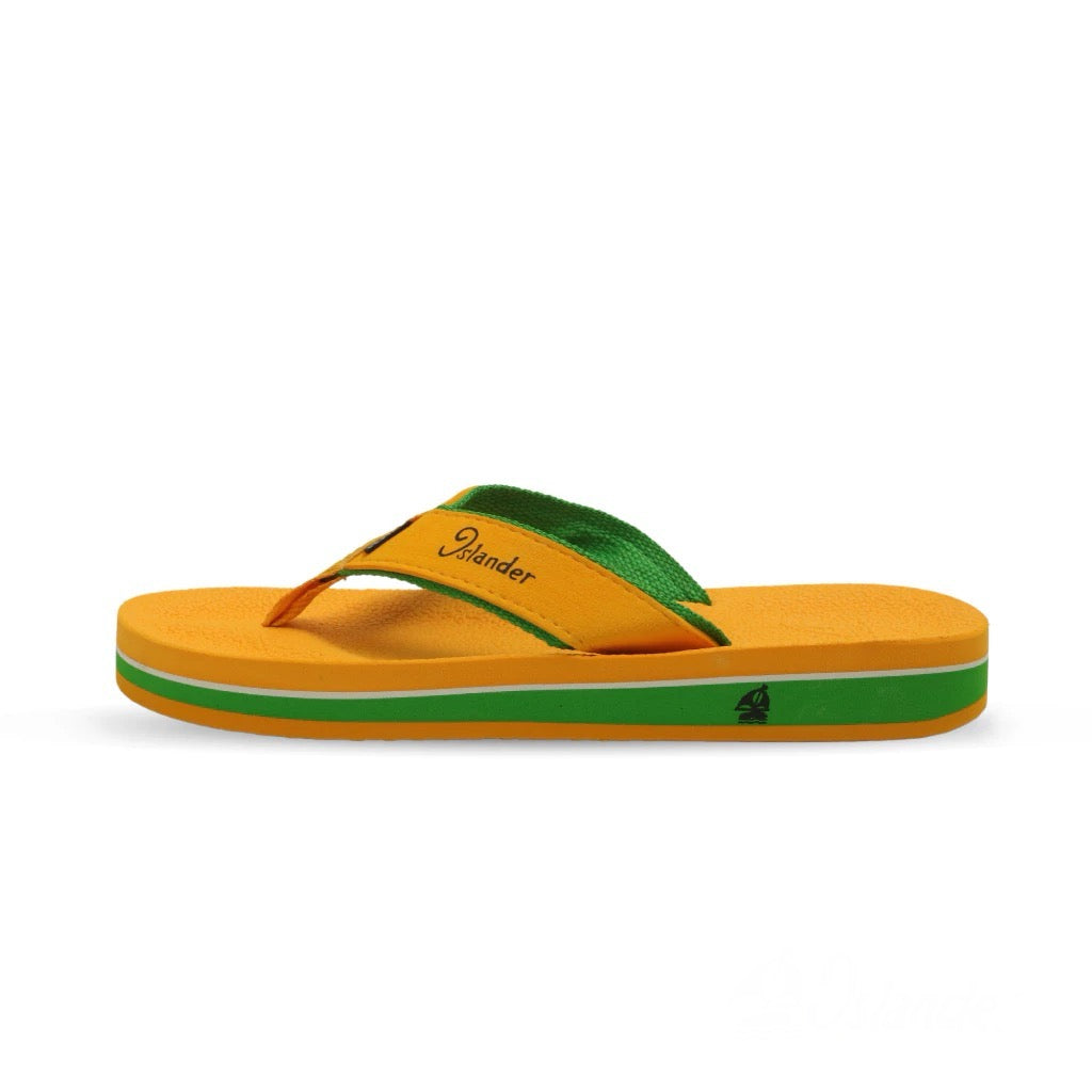 2400 Series Sandals (Flip Flops) - Mustard / Green