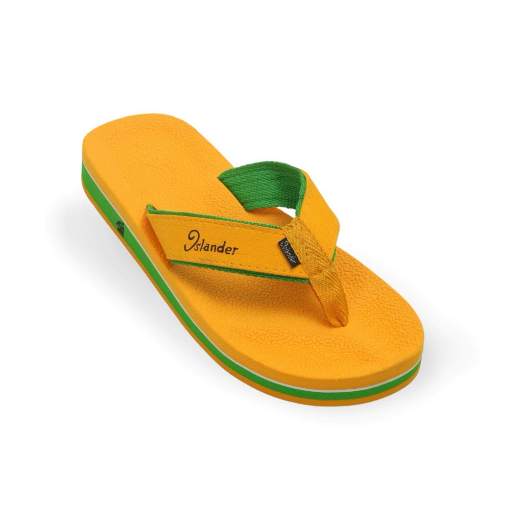 2400 Series Sandals (Flip Flops) - Mustard / Green