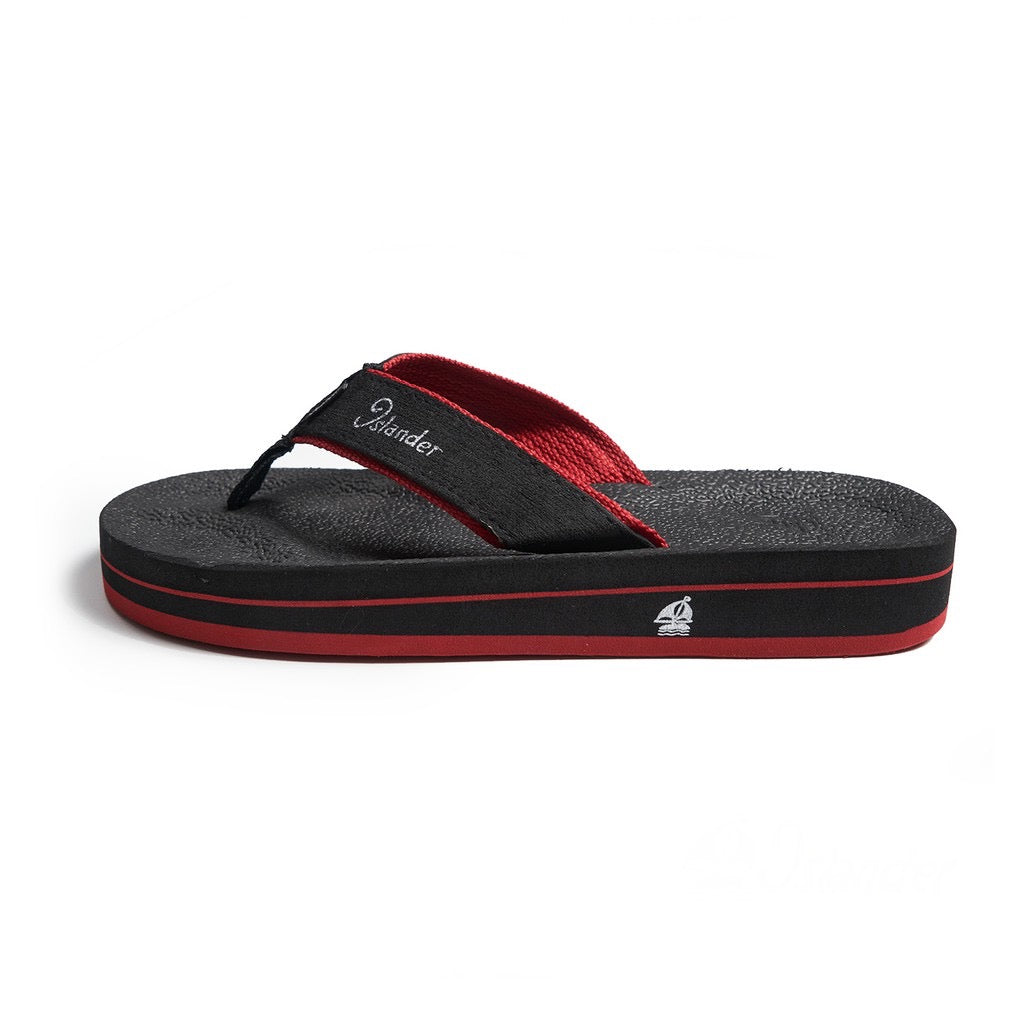 Islander 10 Series Sandals (Flip Flops) - Black / Red