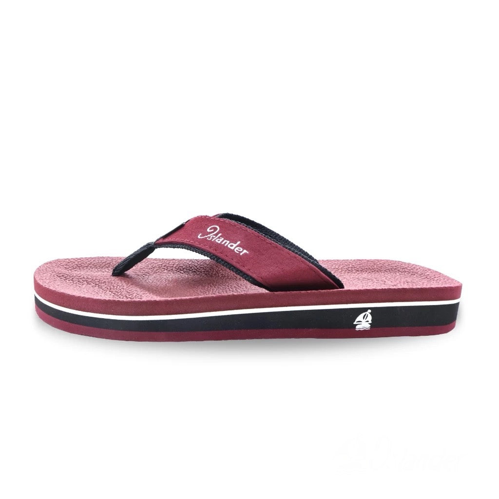 2300 Series Sandals (Flip Flops) - Maroon / Black