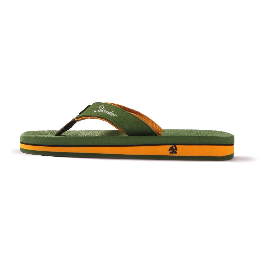 2400 Series Sandals (Flip Flops) - Olive Green / Mustard