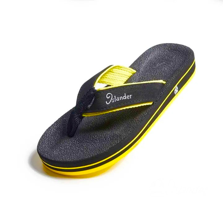 Islander 10 Series Sandals (Flip Flops) Black Yellow - Main Image