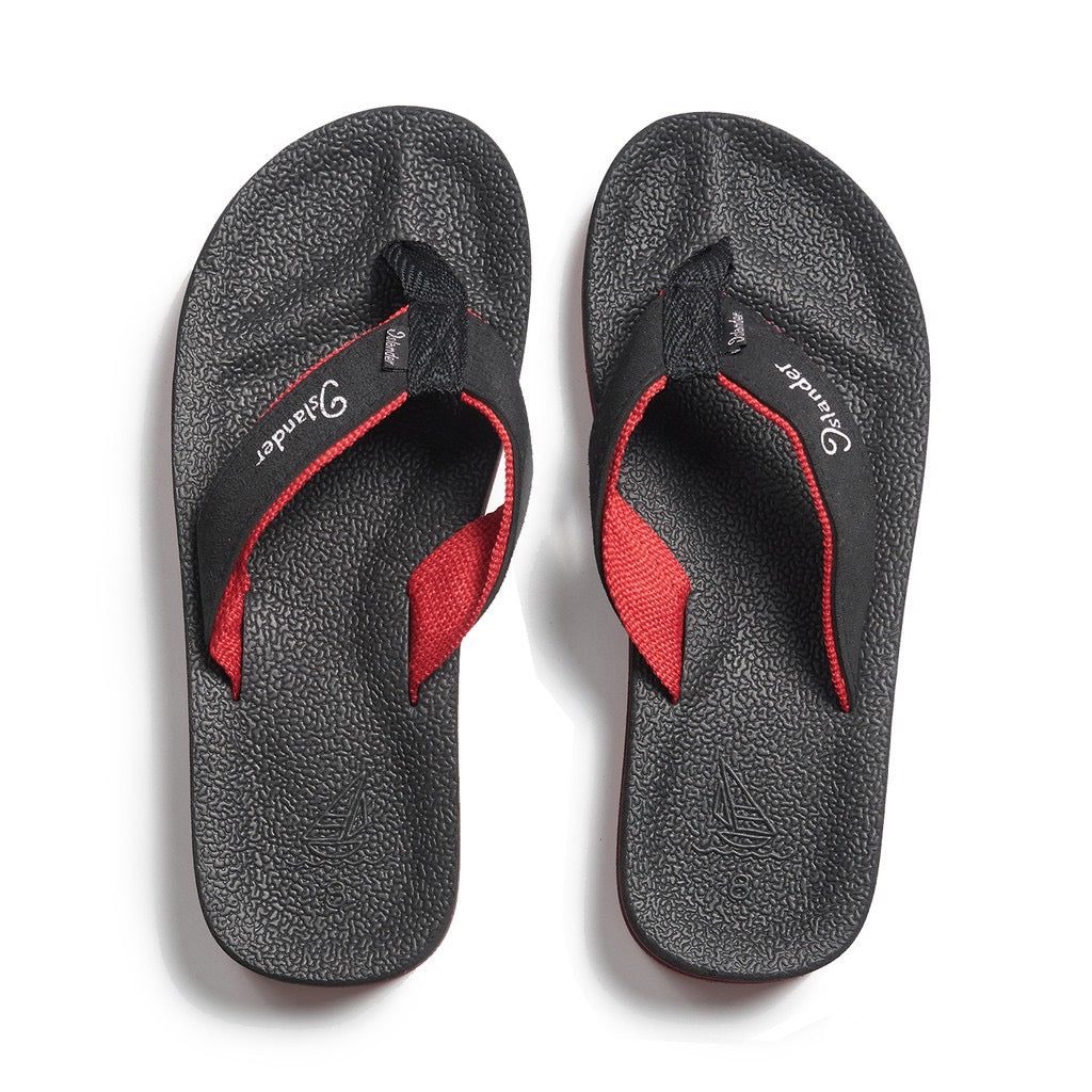Islander 10 Series Sandals (Flip Flops) - Black / Red