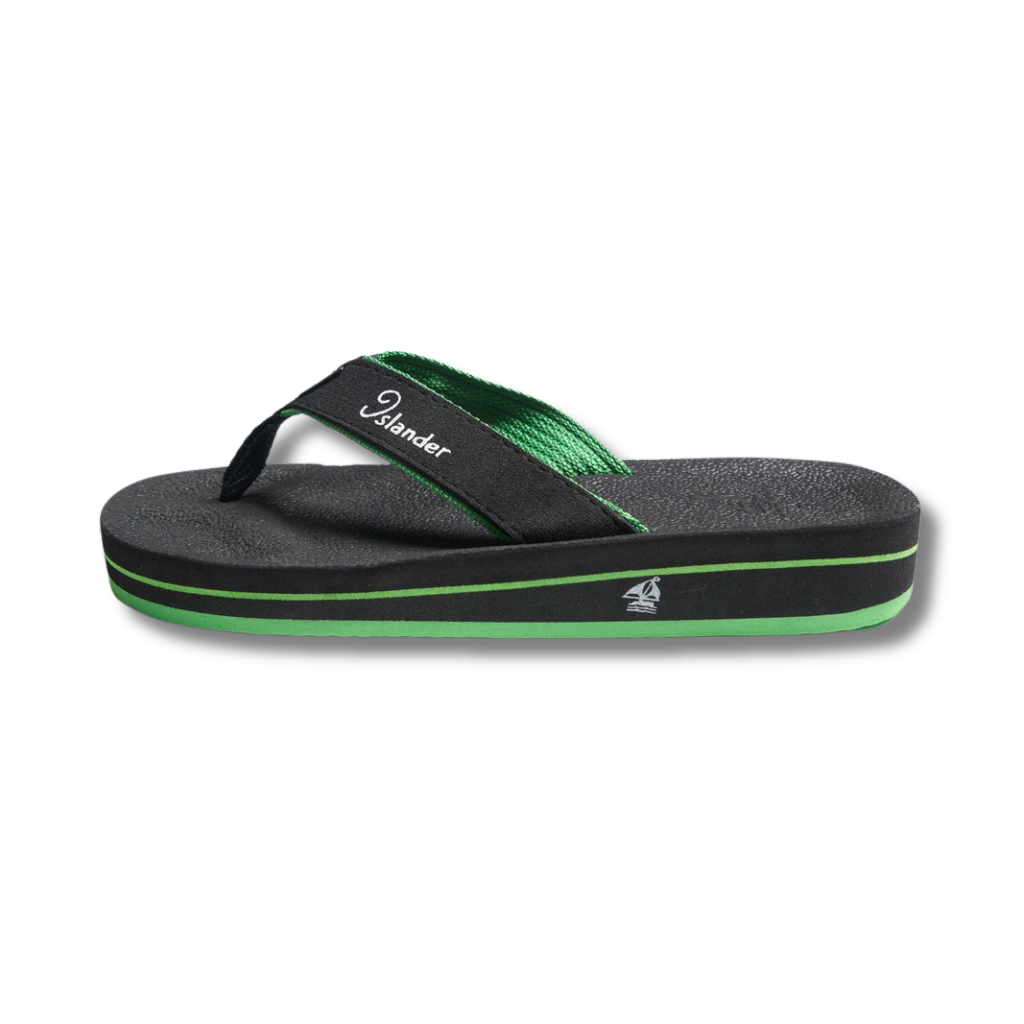 Islander 10 Series Sandals (Flip Flops) - Black / Green