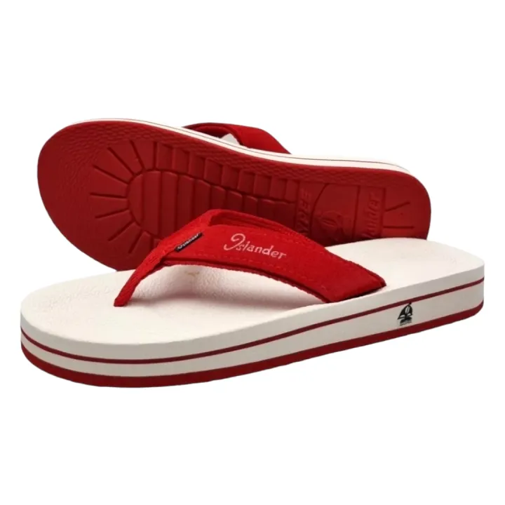 2100 Series Sandals (Flip Flops) - White / Red
