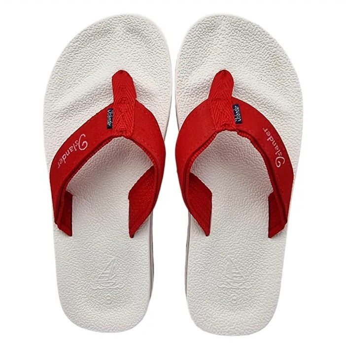 2100 Series Sandals (Flip Flops) - White / Red