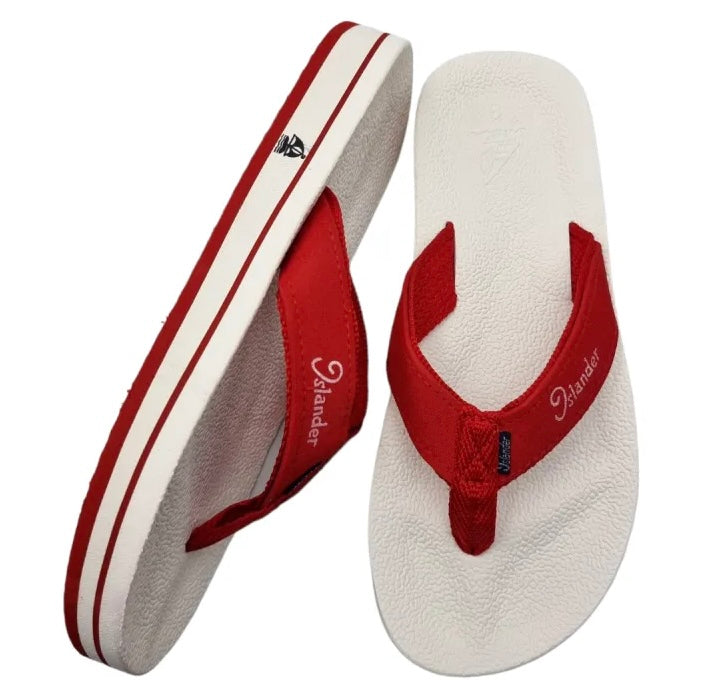 2100 Series Sandals (Flip Flops) - White / Red