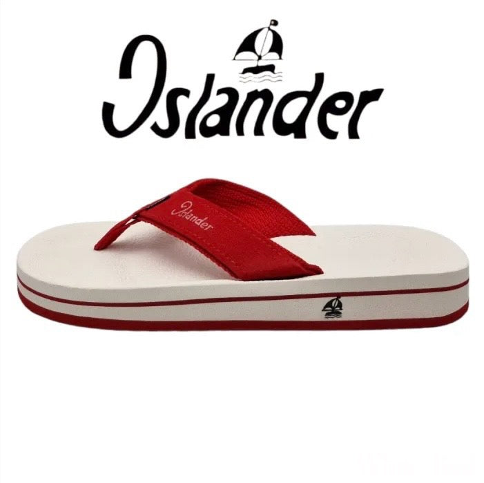 2100 Series Sandals (Flip Flops) - White / Red