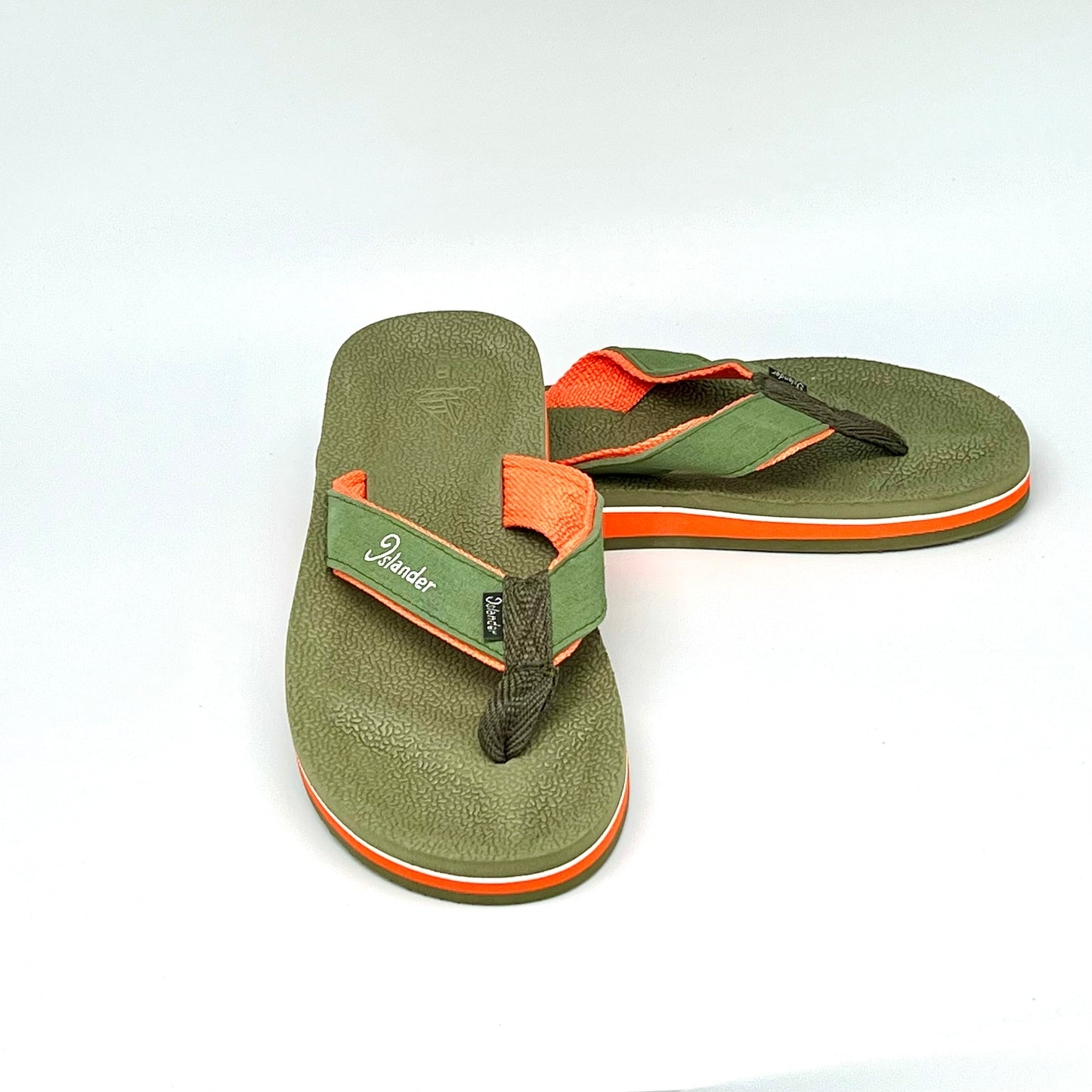 2300 Series Sandals (Flip Flops) - Olive Green / Orange
