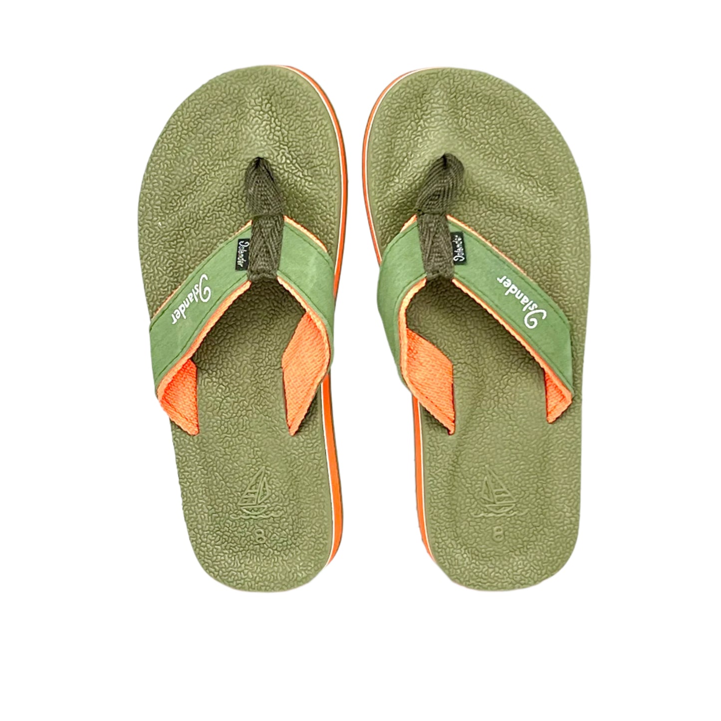 2300 Series Sandals (Flip Flops) - Olive Green / Orange
