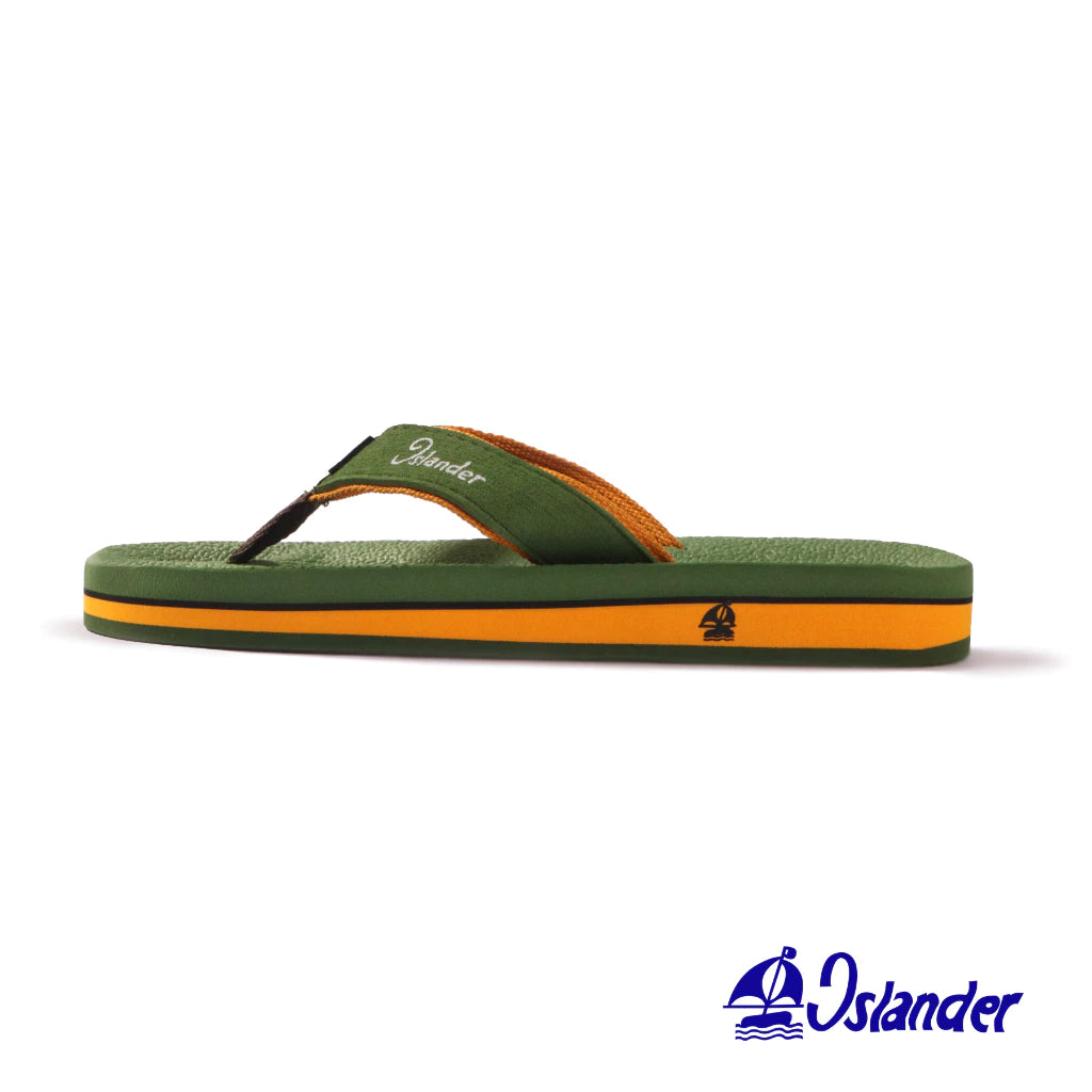 2400 Series Sandals (Flip Flops) - Olive Green / Mustard