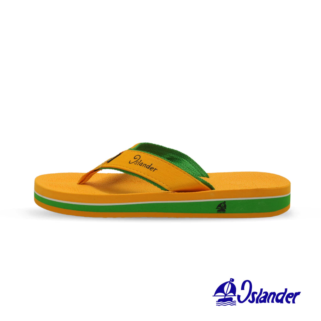 2400 Series Sandals (Flip Flops) - Mustard / Green