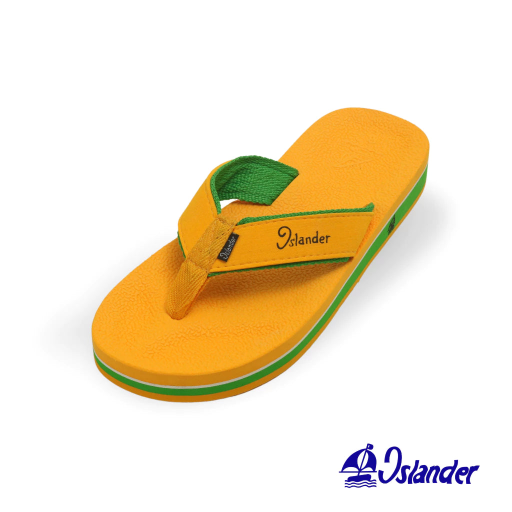 2400 Series Sandals (Flip Flops) - Mustard / Green