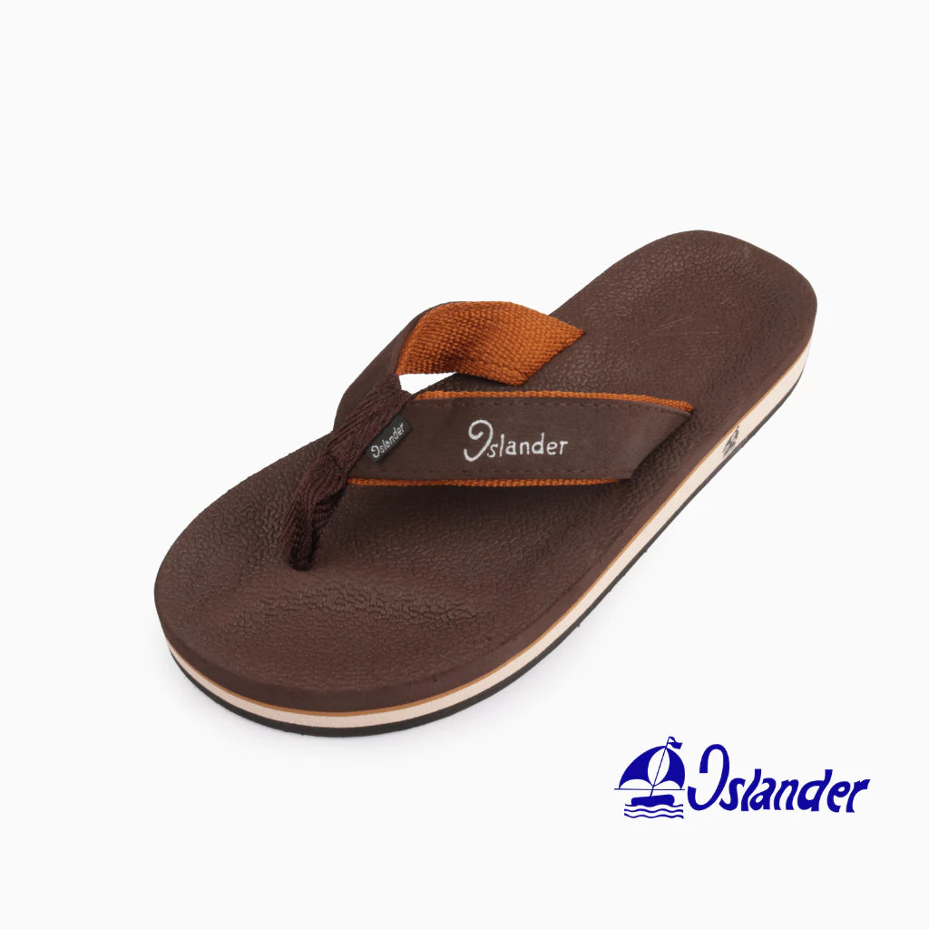 2100 Series Sandals (Flip-Flops) - Brown and Cream