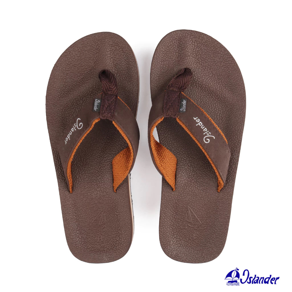 2100 Series Sandals (Flip-Flops) - Brown and Cream