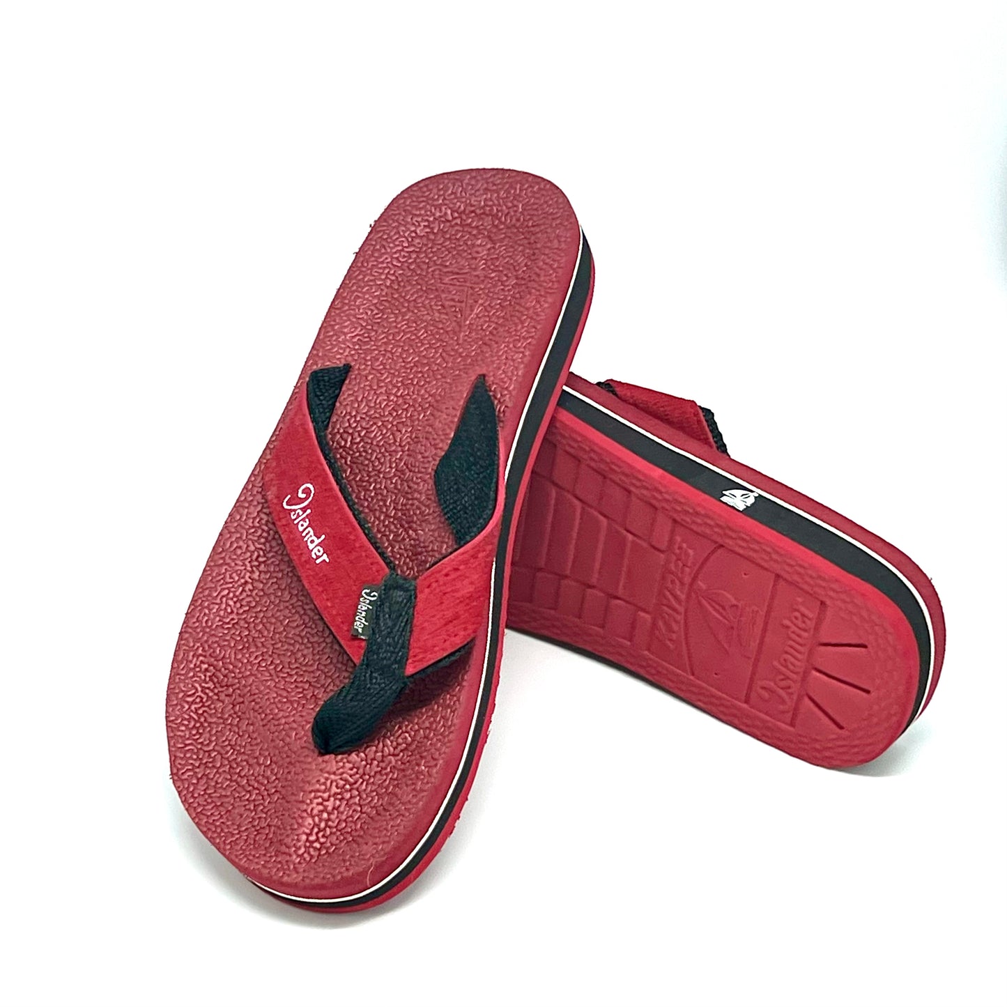 2300 Series Sandals (Flip Flops) - Maroon / Black