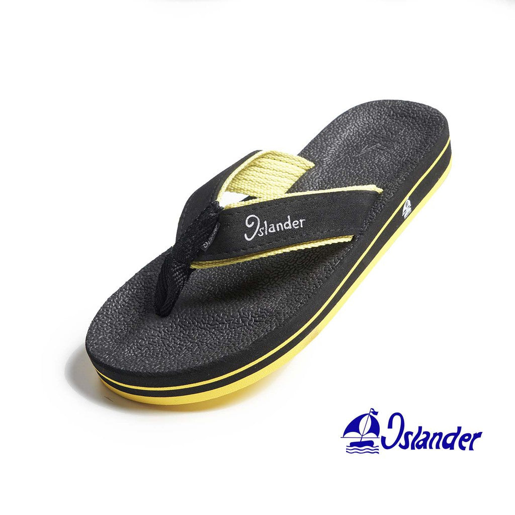 Islander 10 Series Sandals (Flip-Flops) - Black w/Yellow