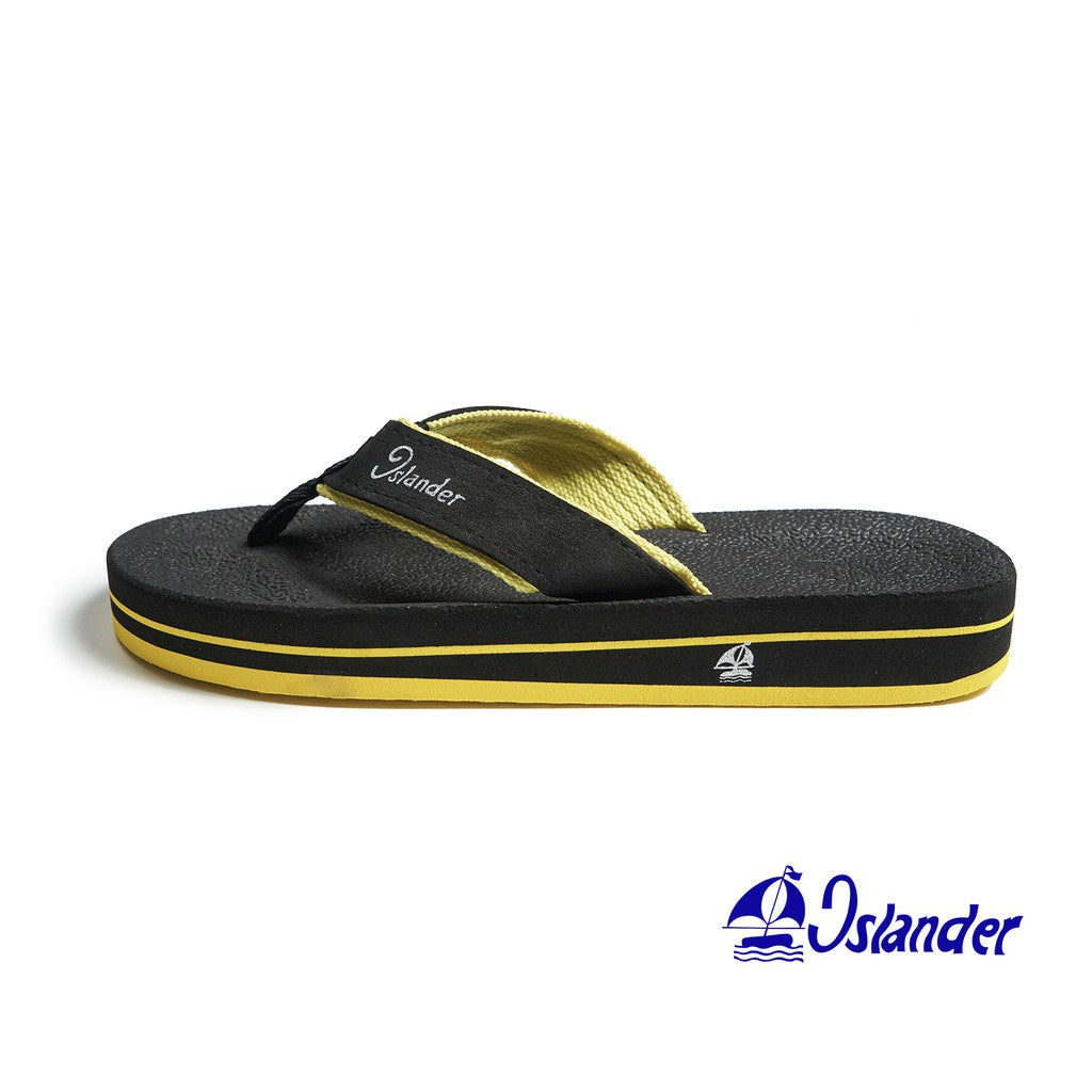 Islander 10 Series Sandals (Flip-Flops) - Black w/Yellow