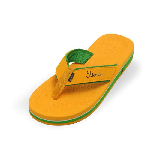 2400 Series Sandals (Flip Flops) - Mustard / Green