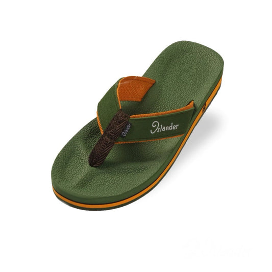 2400 Series Sandals (Flip Flops) - Olive Green / Mustard