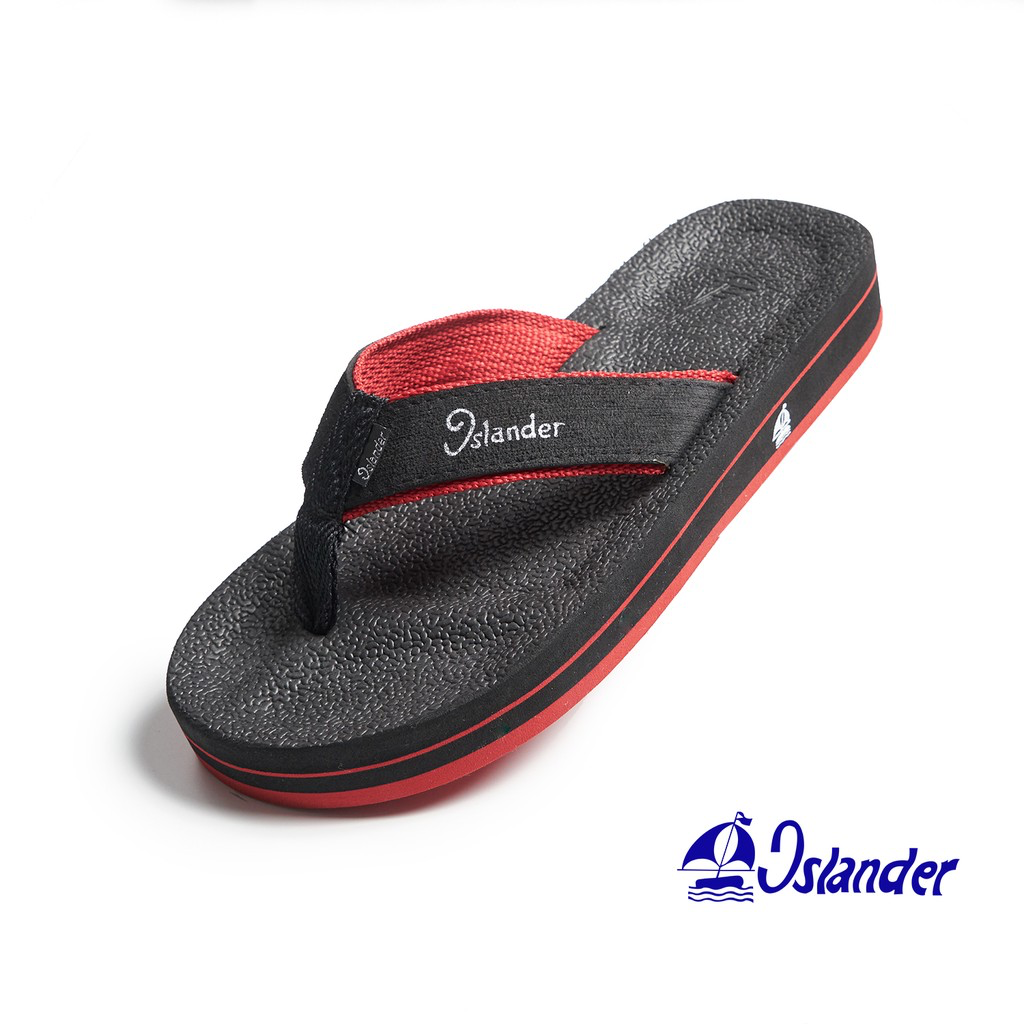 Islander 10 Series Sandals (Flip-Flops) - Black w/Red