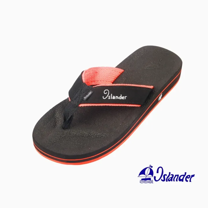 Islander 10 Series Sandals (Flip-Flops) - Black w/Orange