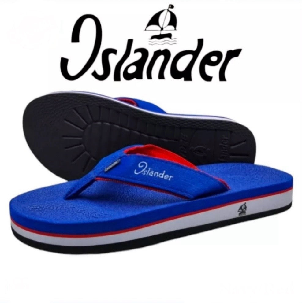 2100 Series Sandals (Flip-Flops) - Royal Blue and Red