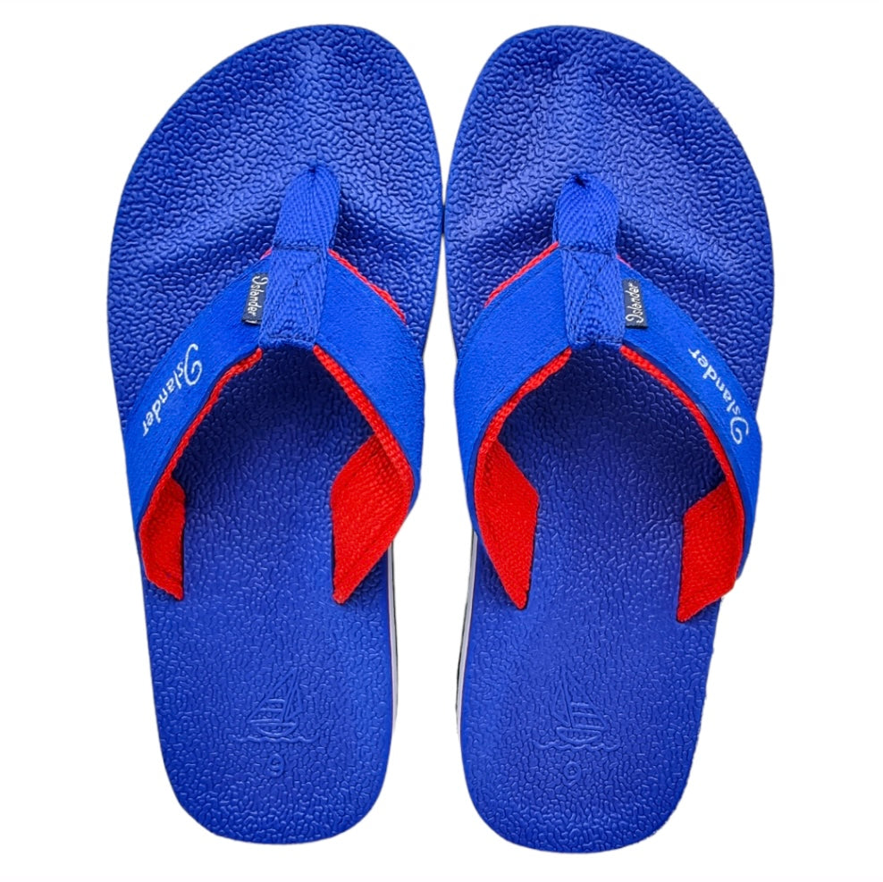 2100 Series Sandals (Flip-Flops) - Royal Blue and Red