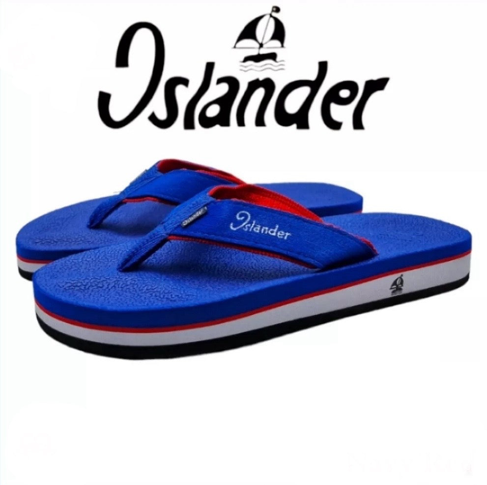 2100 Series Sandals (Flip-Flops) - Royal Blue and Red