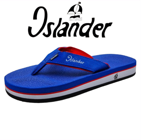 2100 Series Sandals (Flip-Flops) - Royal Blue and Red