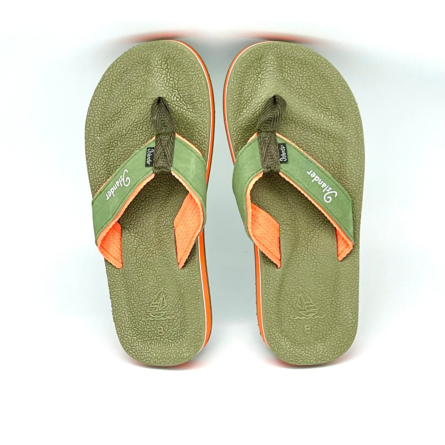 2300 Series Sandals (Flip-Flops) - Olive Green / Orange