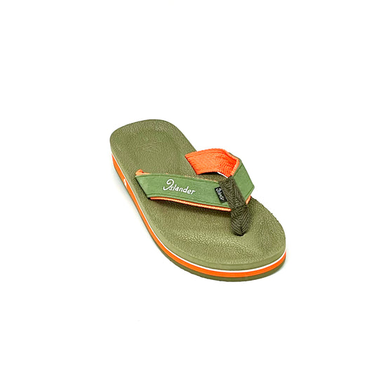 2300 Series Sandals (Flip-Flops) - Olive Green / Orange