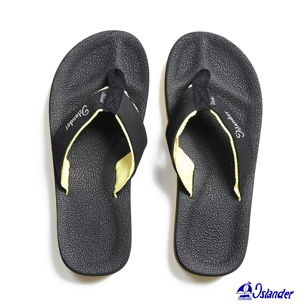 Islander 10 Series Sandals (Flip-Flops) - Black w/Yellow